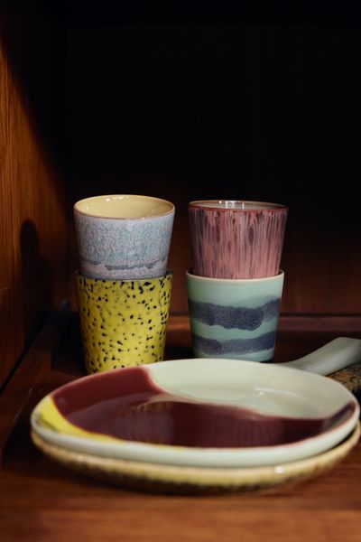 Kopp 70s ceramics, artistic ( sett av 4 )