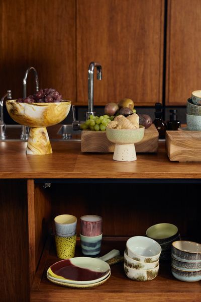 Desserttallerken 70s ceramics contrast (sett av 2)
